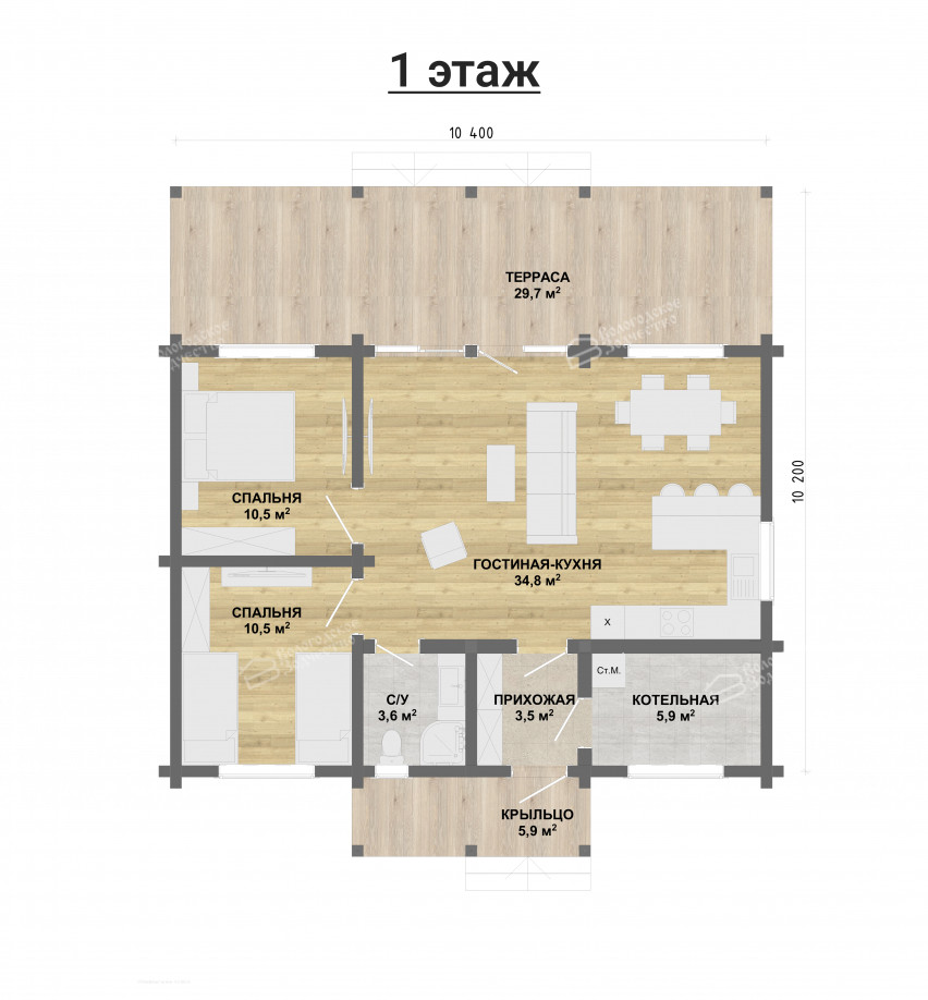 Дом из профилированного бруса VZ-320